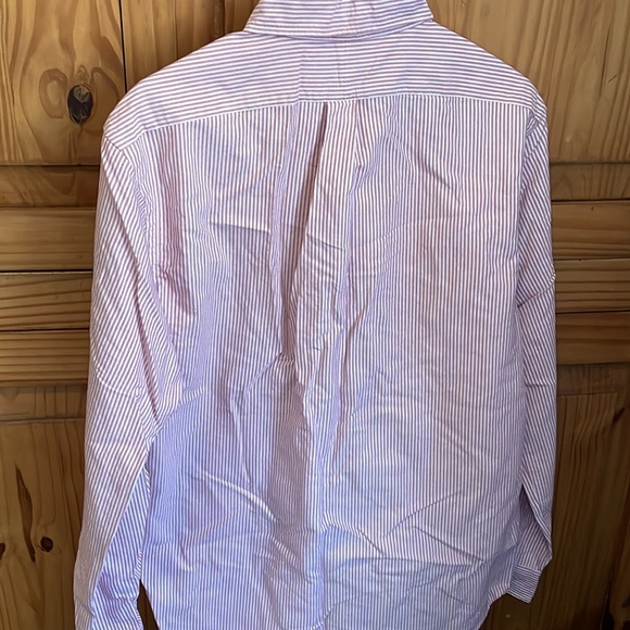 RALPH LAUREN “Classic Fit” Pink & White Striped Button Down Shirt Size Large - Picture 6 of 8